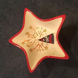 Red, white and blue candy dish